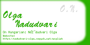 olga nadudvari business card